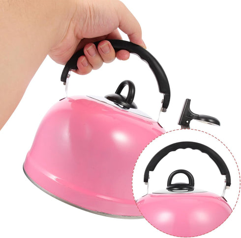 Ciieeo Stove Top Whistling Tea Kettle Pink Stainless Steel TeaPot Teapot with Filter Teakettle Floral for Stovetop...