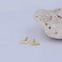 18K Gold Vermeil Tiny Gold Lightning Bolt Stud Earrings...