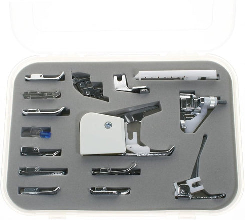 Youngine 15pcs Sewing Machine Presser Walking Foot Kit Professional Snap-On Low Shank Sewing Accessories for Brother, Singer, Viking, Janome, Kenm...