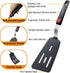 Silicone Spatula Turner Set of 2, 600°F Heat Resistant Cooking Spatulas for Nonstick Cookware, Kitchen Utensils Use Spatula Flippers Rubber Fish S...