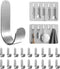 Self Adhesive Towel Hooks, 304 Stainless Steel Heavy Duty Shower Hook for Bathroom, Kitchen, Living Room and Hotel to Hang Towels, Keys, Bags and ...