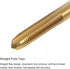 uxcell Straight Flute Taps, M4 x 0.7 Metric Left Hand Titanium Coated M35 Cobalt High Speed Steel Machine Tapping Screw Thread Milling Tap Machini...