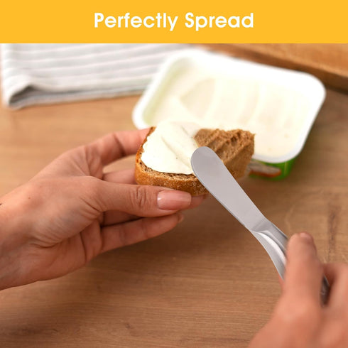 2 Pcs Butter Knife Little Cheese Spreader Knives Stainless Steel Spreader Knife Set Cocktail Knives for Condiments Cheese Charcuterie Board Jam Pa...