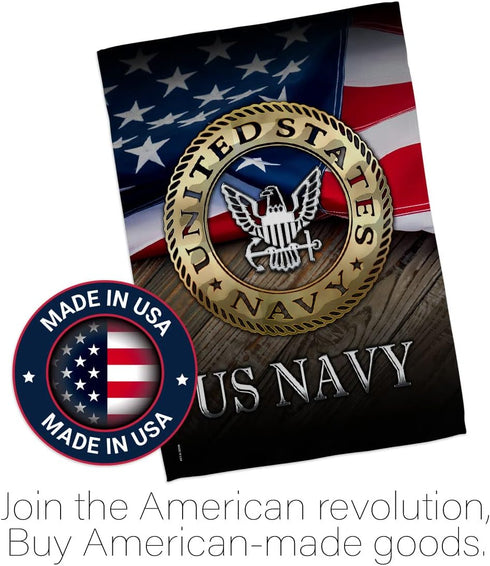 US Navy Military Tapestry Armed Forces Home Decor Memorabilia Banner United State Wall Americana Decorations Remembrance Retire Outdoor Memorial Y...