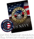 US Navy Military Tapestry Armed Forces Home Decor Memorabilia Banner United State Wall Americana Decorations Remembrance Retire Outdoor Memorial Y...