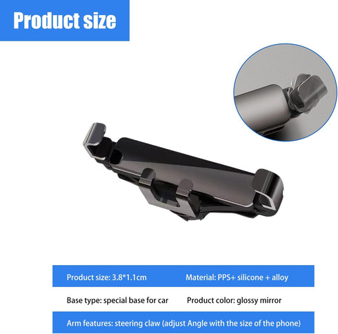 1 PC Car Phone Holder Mount for Car Vent, Adjustable Auto Lock Cell Phone Holder, Upgrade Gravity Car Phone Holder Mount Compatible with iPhone 14...