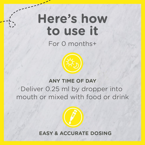 Zarbee's Vitamin D Drops for Infants, 400IU (10mcg) Baby & Toddler Liquid Supplement, Newborn & Up, Dropper Syringe Included, 0.47 Fl Oz...