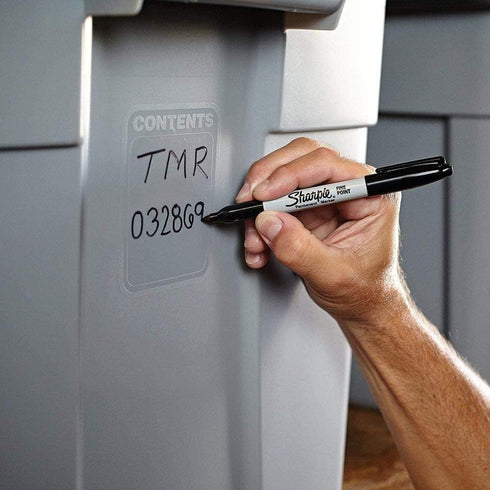 Sharpie 30001 Fine Point Permanent Marker, Marks On Paper and Plastic, Resist Fading and Water, AP Certified, Black Color, 12 Markers Per Box...