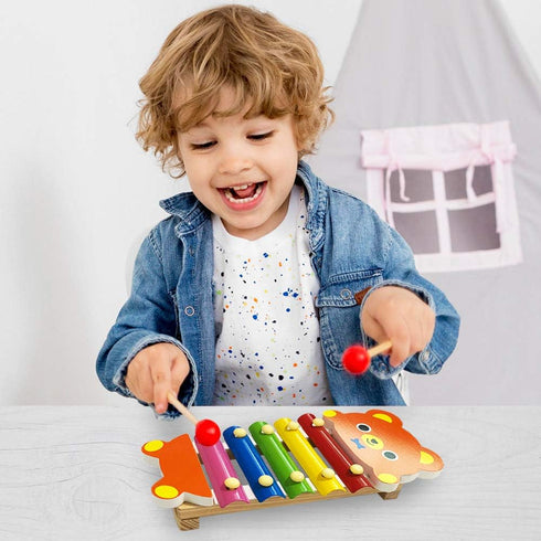 ArtCreativity Teddy Bear Xylophone, 1PC, Fun Musical Instruments for Kids, Colorful Xylophone Music Toy with 2 Sticks, Development Learning Toys f...