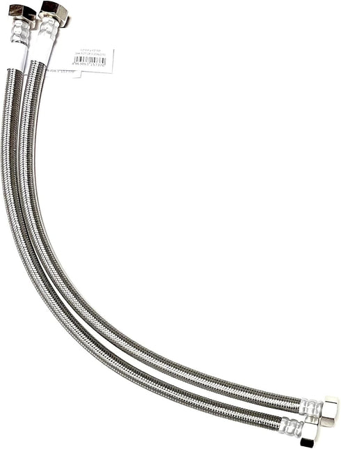 Faucet Water Supply Connector Line Braided Stainless Steel, Faucet Supply Line - 1/2" Female Iron Pipe (FIP) Thread for both ends (1/2" FIP x 1/2"...