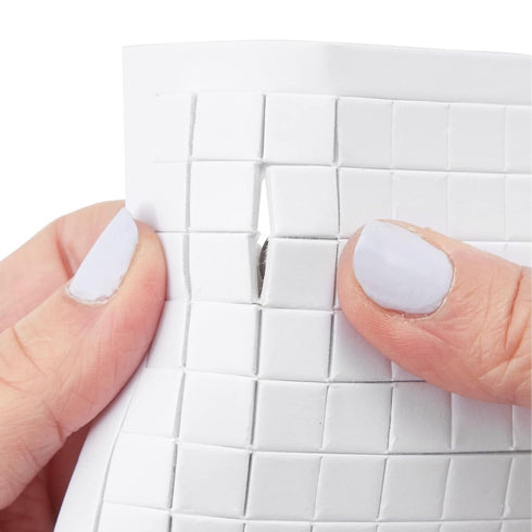 Juvale 12 Pack 3D Foam Squares for Crafts - 0.4 x 0.4 x 0.07 in White - Dimensionals for Card Making...