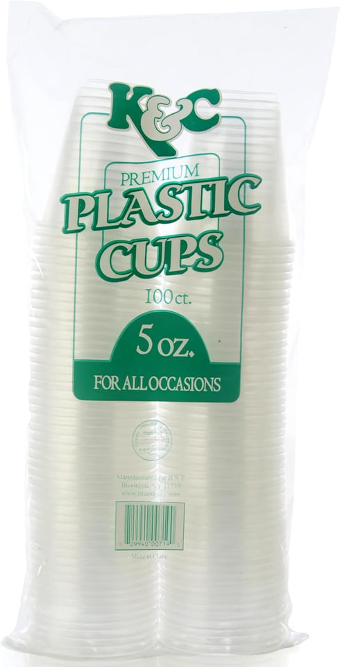Blue Sky 100 Count Plastic Cups, 5 oz, Clear...