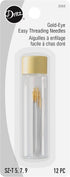 Dritz Gold-Eye Easy Threading Needles, Sizes 5/7/9, 12 Count...