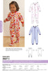 Kwik Sew K3527 Sleepers Sewing Pattern, Size T1-T2-T3-T4...