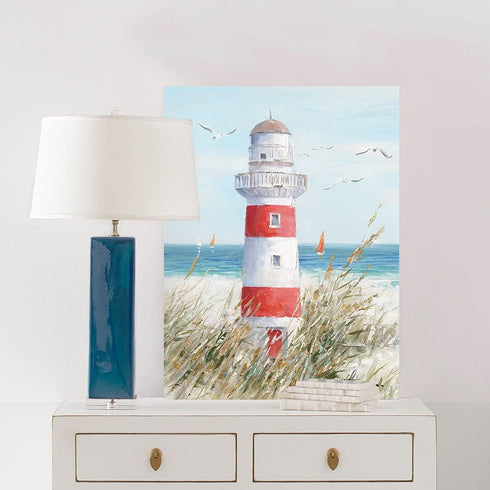 Beach Decor Lighthouse Wall Art: Seagull Decor Ocean Canvas Prints Sea birds Paintings Sailboats Pictures Teal Seascape Decorations for Home Livin...