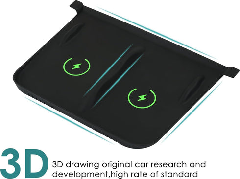 DS. DISTINCTIVE STYLE Anti-Slip Wireless Charger Mat Protector Compatible with Tesla Model 3/Y (2021-2023)......