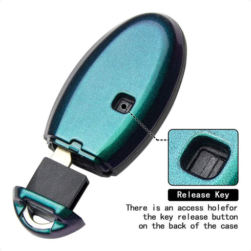 TANGSEN Smart Key Fob Case Cover Compatible with Infiniti JX35 Q50 Q60 QX56 QX60 QX80 for Nissan Altima Armada Maxima Murano Pathfinder Rogue 5 Bu...