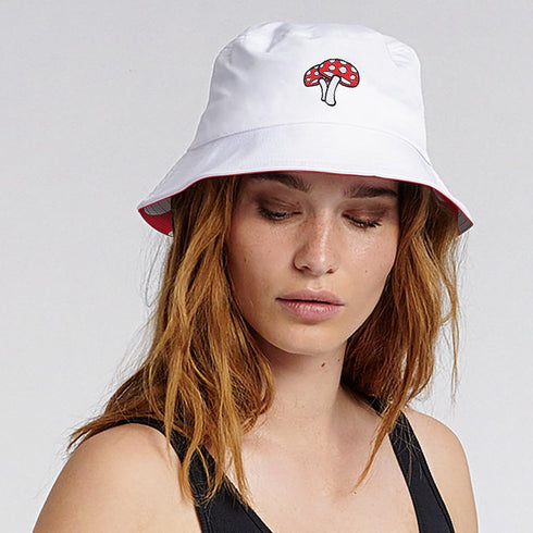 XYIYI Mushrooms Bucket Hats for Women Men Travel Beach Sun Hat Outdoor Fisherman Cap...