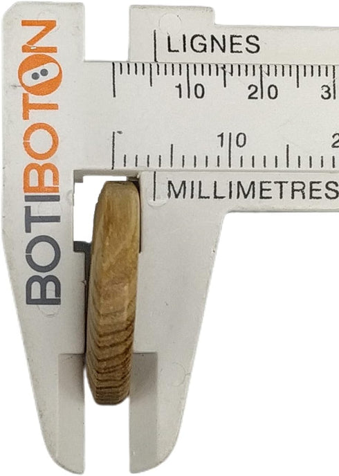 Olive Wood Buttons - 2 holes / 5 sizes - (12, 15, 18, 20 y 25 mm) - Manufactured in EUROPE (20 mm)...