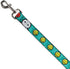 Buckle-Down Pet Leash - Baymax/Mood Expressions/Baymax Scattered Turquoise - 6 Feet Long - 1.5" Wide...