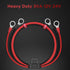 3/8" Ring Eyelet Terminal Battery Boost Cable Heavy-Duty 30A Fuse 12V/24V 12AWG Cord 3Ft...