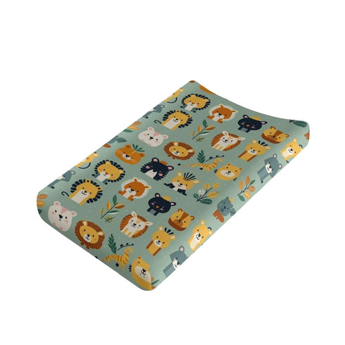 Jungle Animals Diaper Changing Pad Covers for Baby Boys Girl Lion Tiger Giraffe Changing Mat Cover Infant Newborn Changing Table Sheet Fitted 32”x...