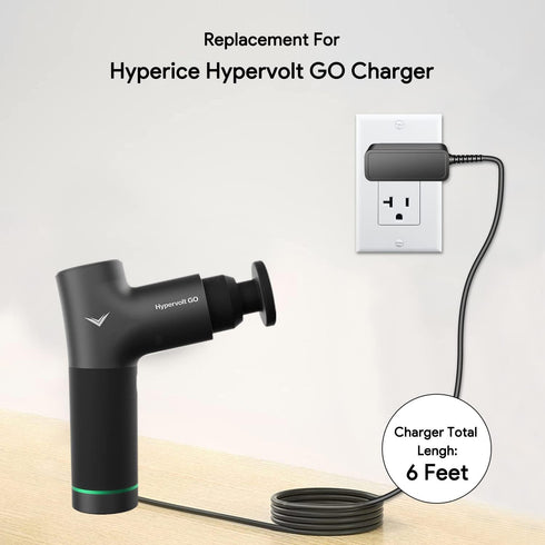 HKY 18V AC Adapter Compatible with Hyperice Hypervolt GO Deep Tissue Percussion Massage Gun 55000 001-00 55000-001-00 55000001-00 5500000100 Repla...