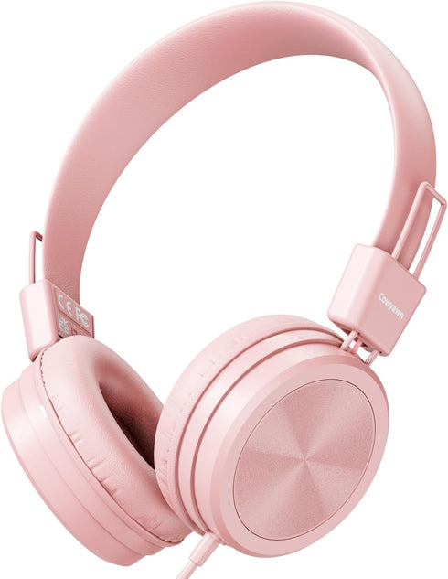 Kids Headphones, Toddler Headphones with Safe Volume Limiter 94dB, Wired School Headphones for Kids with Adjustable and Flexible Design for Boys a...