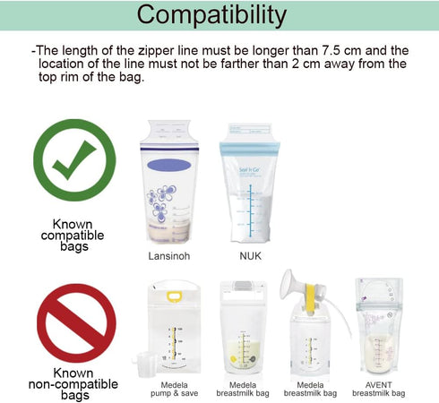 Maymom Breastmilk Storage Bag Adapters Compatible with Spectra S1, S2 Pumps ; 2 Duckbill Valves Included; Clear BPA Free Material; Boiling Water O...