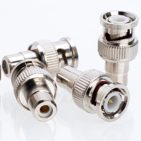 Cctv4Less BNC Male to RCA Female Adapter – Straight Connector for CCTV, Security Camera, Coaxial RG6, TV & Satellite (10)...