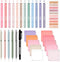 Jutom 29 Pcs Book Annotation Kit Aesthetic Highlighters Gel Pens Set Sticky Notes Tabs Markers Dual Ended Highlighter Quick Dry Ink Pens for Offic...
