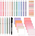 Jutom 29 Pcs Book Annotation Kit Aesthetic Highlighters Gel Pens Set Sticky Notes Tabs Markers Dual Ended Highlighter Quick Dry Ink Pens for Offic...