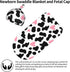 Cow Print Baby Stuff Pink Baby Newborn Swaddling Blanket with Beanie Hat Set, Baby Stuff Newborn Receiving Blanket for Baby Boy Girl Swaddles Wrap...