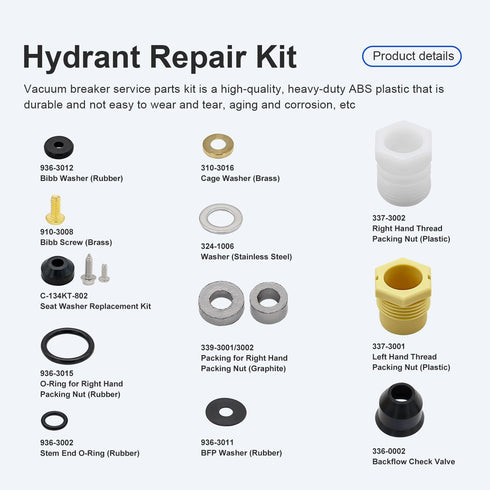 630-7755 Wall Hydrant Repair Kit for Prier Faucet Repair Kit 500 400 300 Series Part...