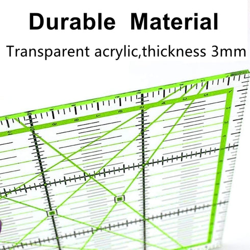 Quilting Rulers,4 Quilting Templates Square Ruler (3.5"X3.5", 5"X5", 6.5"X6.5", 10.5"X10.5"),Quilting Rulers Acrylic Rulers Fabric Cutting Ruler w...