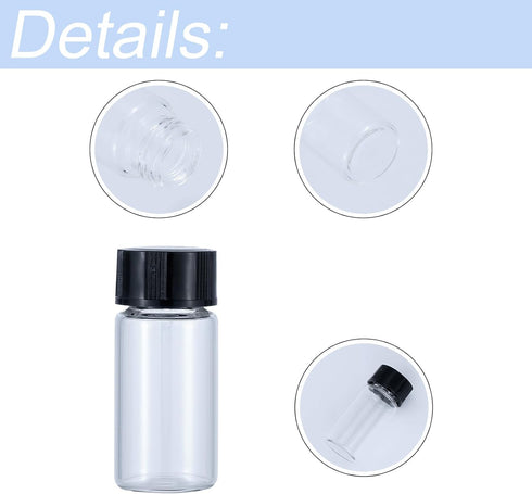 5 ml Clear Glass Bottles for Essential Oils, Chemistry Lab Chemicals, Colognes & Perfumes (10 Pieces)...