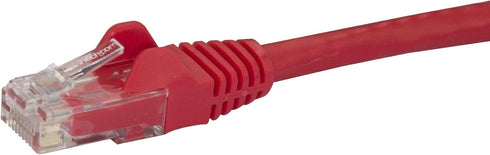 StarTech.com 2ft CAT6 Ethernet Cable - Red CAT 6 Gigabit Ethernet Wire -650MHz 100W PoE RJ45 UTP Network/Patch Cord Snagless w/Strain Relief Fluke...
