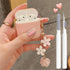 Cute Pink Case for Airpods 2nd/1st Generation Cover for Girl Women with Pom pom Flower Keychain & Cleaner Kit, Soft Silicone Airpods iPod 2nd/1st ...