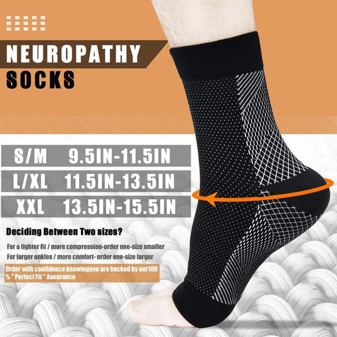 Neuropathy Socks for Women and Men, Soothe Relief Socks for Plantar Fasciitis, Comprex Ankle Sleeves Plantar Fasciitis Socks Compression Socks for...