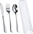 4PCS Premium Travel Utensils With Case, Stainless Steel Reusable Portable Utensils Set With Case, Lengnoyp Travel Silverware Set With Case for Lun...