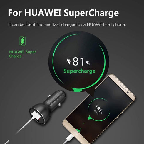 for Huawei Supercharge Car Charger, 9V/2A Car Charger Adapter Quick Fast Charger with USB Type C Super Charging Cable Car Charger for Huawei P40 P...