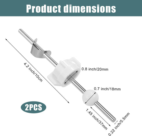 2pcs Lavatory Pop Up Center Piece Assembly, Sink Ball Pivot Rod Replacement Compatible with Price Pfister Pop Up Stopper and Other Popular Brands ...