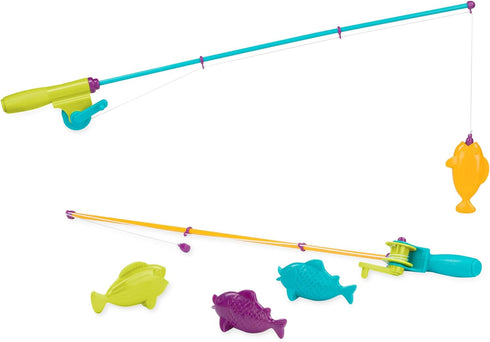 Battat – Play Rod & Reel – Wind-Up Magnetic Lure – 2 Rods & 4 Colorful Fish – Beach & Water Toys – 3 Years + – Magnetic Fishing Set...
