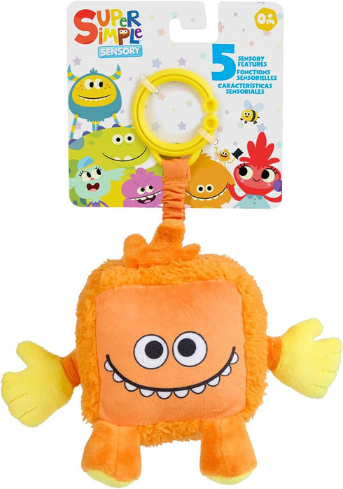Super Simple WowWee Sensory Plush Monsters Dewey (Orange) with 5+ Sensory Features (Ages 0+)...