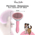 Self-Cleaning Button, Cat Brush, Dead Hair Brush, Dog Brush, Pet Grooming Tool, Suitable for Dogs Cats Short and Long Hair Shedding, Deshedding To...