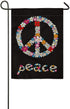 Double Sided Spring Peace Sign Flower Symbol Burlap Garden Flag Banner 12.5"x18" for Outdoor Home Garden Flower Pot Decor...