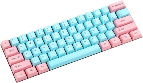 NPKC 61 87 104 Keys Miami Thick PBT OEM Profile Keycap for MX Switches GH60 Tenkeyless Mechanical Gaming Keyboard (Only Keycap) (61 Top Print)...