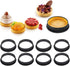 Mini Tart Ring Mold for Baking, Airlxf 8PCS Round Shape Black Cake Mold Mousse Circle Tart Ring Round Cake Molds...