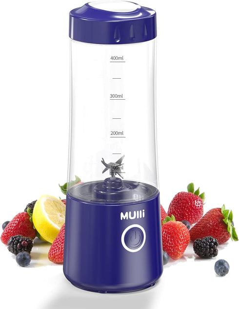 Mulli Portable Blender,USB Rechargeable Personal Mixer for Smoothie and Shakes, Mini Blender with Six Blades for Baby Food,Travel,Gym...