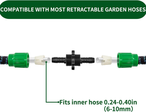 4 Pack Easy Install Hose Repair kit,Greener Plastic Hose Repair Accessories for 3/4" or 5/8" Garden Hose Fittin...